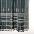 Onyx charcoal black handwoven Indian wool throw blanket – view 2
