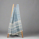 Iris teal blue handwoven Indian wool throw blanket – view 11