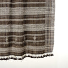 Sphene brown handwoven Indian wool throw blanket – view 2