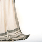 Solitaire white handwoven Indian wool throw blanket – view 9