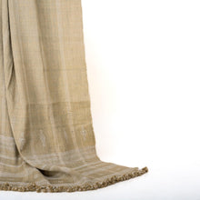 Jasper tan beige handwoven Indian wool throw blanket – view 5