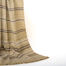 Opal beige tan handwoven Indian wool throw blanket – view 6