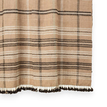Aruni camel striped handwoven Indian wool throw blanket – view 3