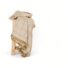 Heera off white handwoven Indian wool throw blanket – view 8