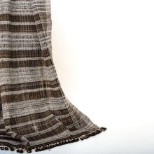 Sphene brown handwoven Indian wool throw blanket – view 9