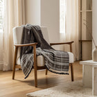 Bronzite warm brown handwoven Indian wool throw blanket – view 10