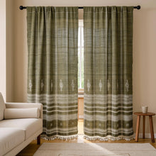 Oliver olive green handwoven Indian wool throw blanket – view 11