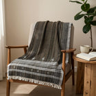 Spinel brown handwoven Indian wool throw blanket – view 4