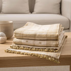 Heera off white handwoven Indian wool throw blanket – view 7