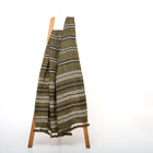 Moss olive striped handwoven Indian wool throw blanket – view 16
