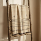 Tanishq tan plaid handwoven Indian wool throw blanket – view 5