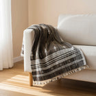 Spinel brown handwoven Indian wool throw blanket – view 5