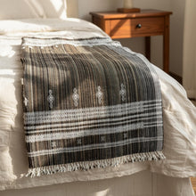 Spinel brown handwoven Indian wool throw blanket – view 8