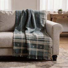 Onyx charcoal black handwoven Indian wool throw blanket – view 5