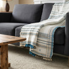 Daisy ivory handwoven Indian wool throw blanket – view 5