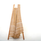 Amber orange tan handwoven Indian wool throw blanket – view 8