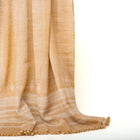 Amber orange tan handwoven Indian wool throw blanket – view 11