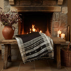 Quartz cocoa brown handwoven Indian wool throw blanket – view 8