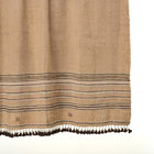 Pravala orange tan handwoven Indian wool throw blanket – view 2
