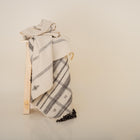 Pearl off white handwoven Indian wool throw blanket – view 13