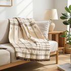 Pearl off white handwoven Indian wool throw blanket – view 6
