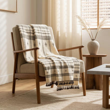 Pearl off white handwoven Indian wool throw blanket – view 7