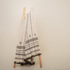 Pearl off white handwoven Indian wool throw blanket – view 12