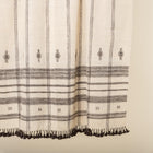 Pearl off white handwoven Indian wool throw blanket – view 8