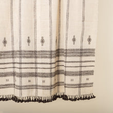 Pearl off white handwoven Indian wool throw blanket – view 8