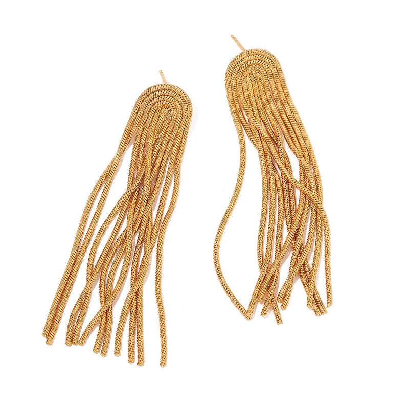 Addison Statement Earrings in gold plated stainless steel