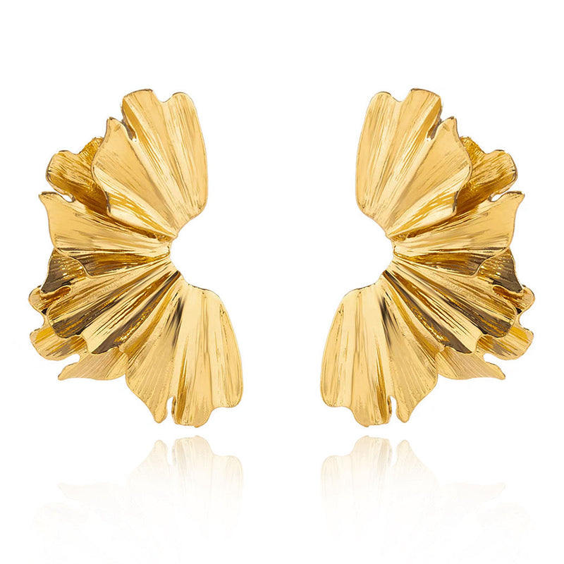 Arabella gold statement earrings 2.2 inch drop