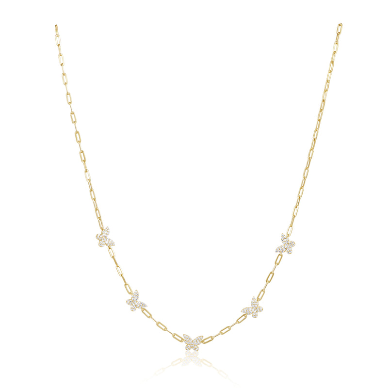 Lilia Butterfly Necklace in 18K gold plating