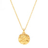 Zodiac Constellation Coin Necklace on gold chain