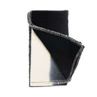 Ink black and white handwoven merino wool throw blanket – One Affirmation