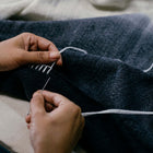 Ink black and white handwoven merino wool throw blanket – One Affirmation