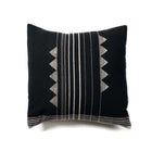 Kora white and black handloom large square pillow cover, 24x24 – One Affirmation