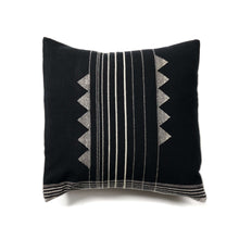 Kora white and black handloom large square pillow cover, 24x24 – One Affirmation