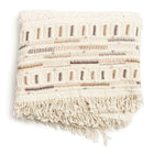 Unah brown hand embroidered organic cotton artisan throw – One Affirmation