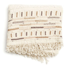 Unah brown hand embroidered organic cotton artisan throw – One Affirmation