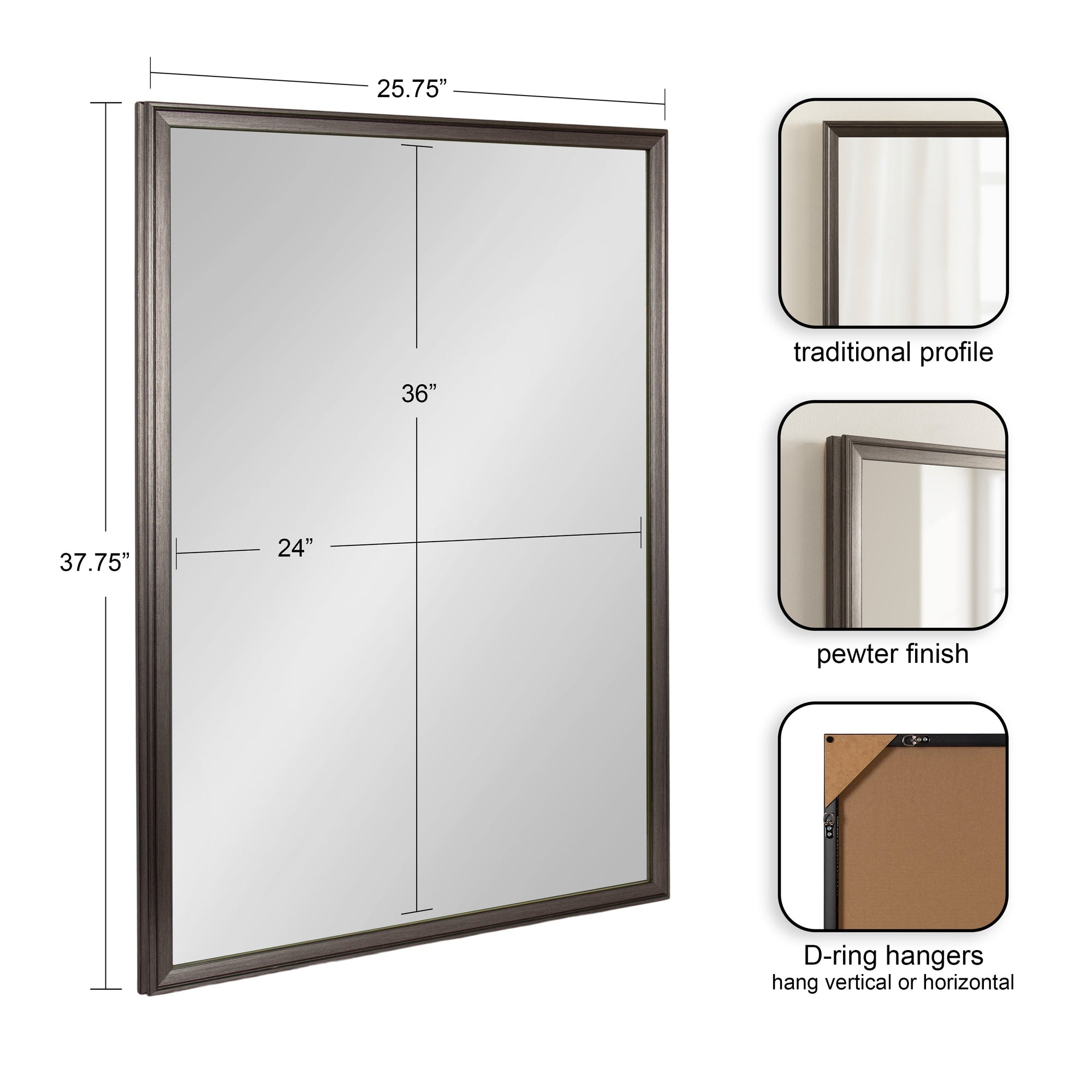 Colette Rectangle Bathroom Wall Mirror