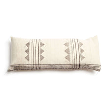 Kora white and black handloom small lumbar pillow cover, 15x25 – One Affirmation