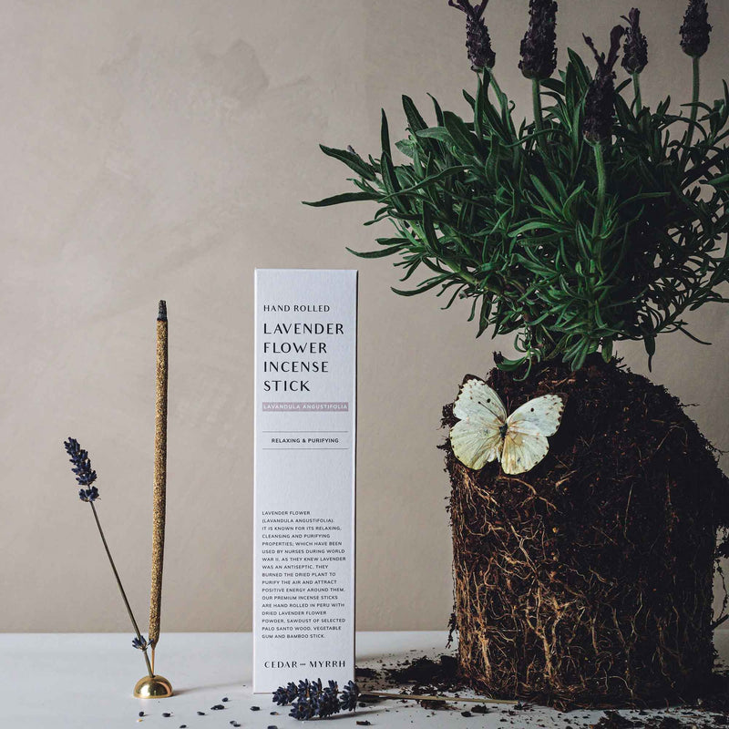 Natural lavender incense for meditation and relaxation