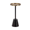 Tira Round Metal and Wood Side Table