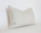 Talisa ivory textured floral pillow cover, view 3