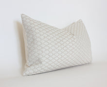 Talisa ivory textured floral pillow cover, view 3
