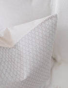 Talisa ivory textured floral pillow cover, view 5