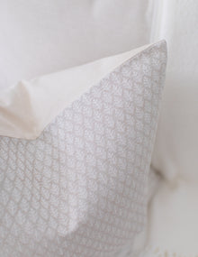 Talisa ivory textured floral pillow cover, view 5