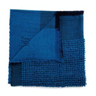 Macaroon Midnight dark blue textured merino handloom throw – One Affirmation