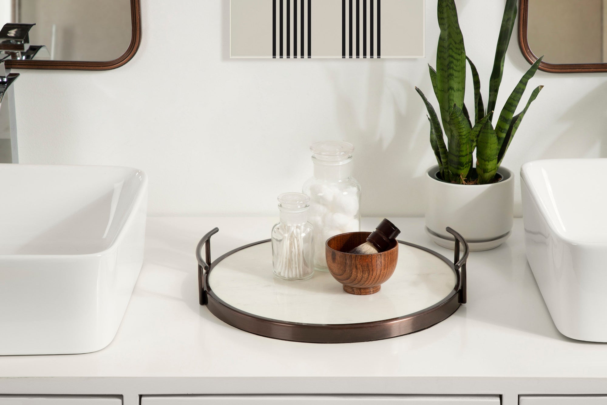 Marbury Round Metal Tray
