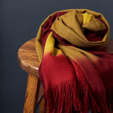 Marigold merino ombre handloom throw and blanket scarf – One Affirmation
